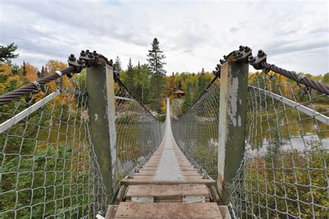 pinawa suspension bridge.